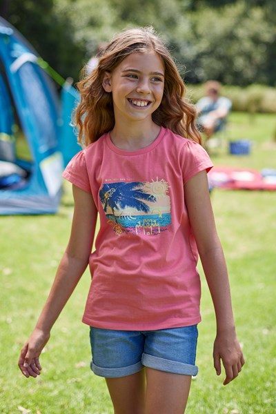 Beach Kids Organic T-Shirt - Pink