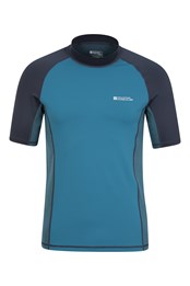 Boardwalk Mens Melange Rash Vest Navy
