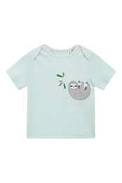 Camiseta orgánica para bebé Verde Menta