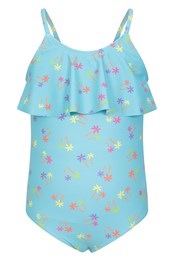 Kids Ruffle Swimsuit Turquoise