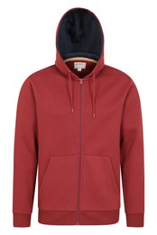 Valerian Mens Zipped Hoodie Rust