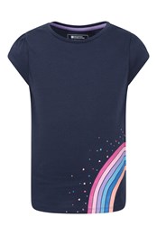 Rainbow tee-shirt en coton biologique avec ourlet pour enfant