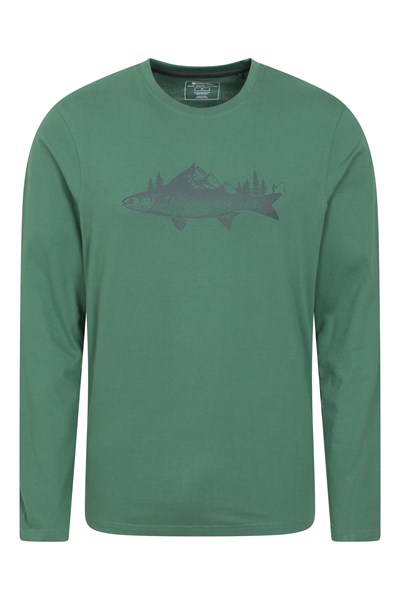 Landscape Fish Mens Organic T-Shirt - Green