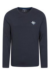 Triangle Mountain Mens Organic T-Shirt Navy