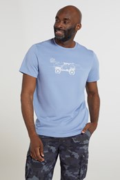 Ocean Drive męska koszulka organiczna Pastelowy niebieski