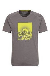 Męski T-shirt organiczny — wschód słońca Grafitowy