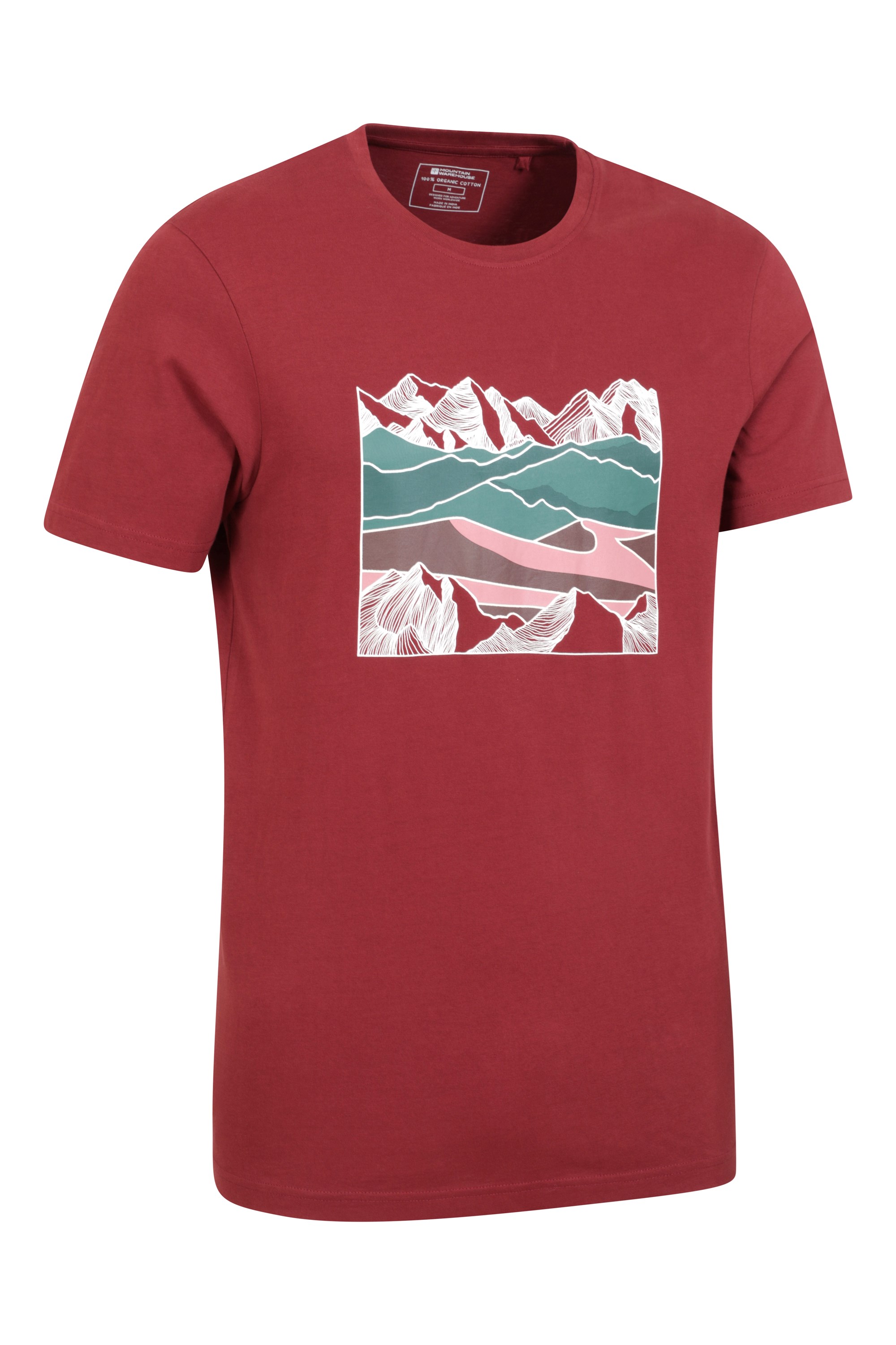Linear Mountain Mens T-Shirt