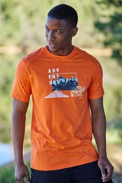 Adventure Mens Organic T-Shirt Orange