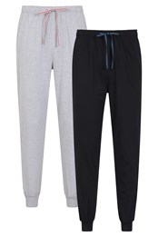 Pantalon de jogging pyjama pour homme - Lot de 2 Noir