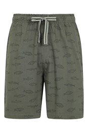 Pantalones cortos de pijama estampados para hombre Caqui