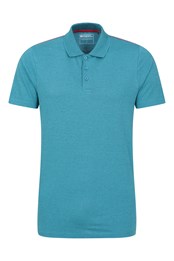 Cordyline Textured Mens Polo Dark Teal