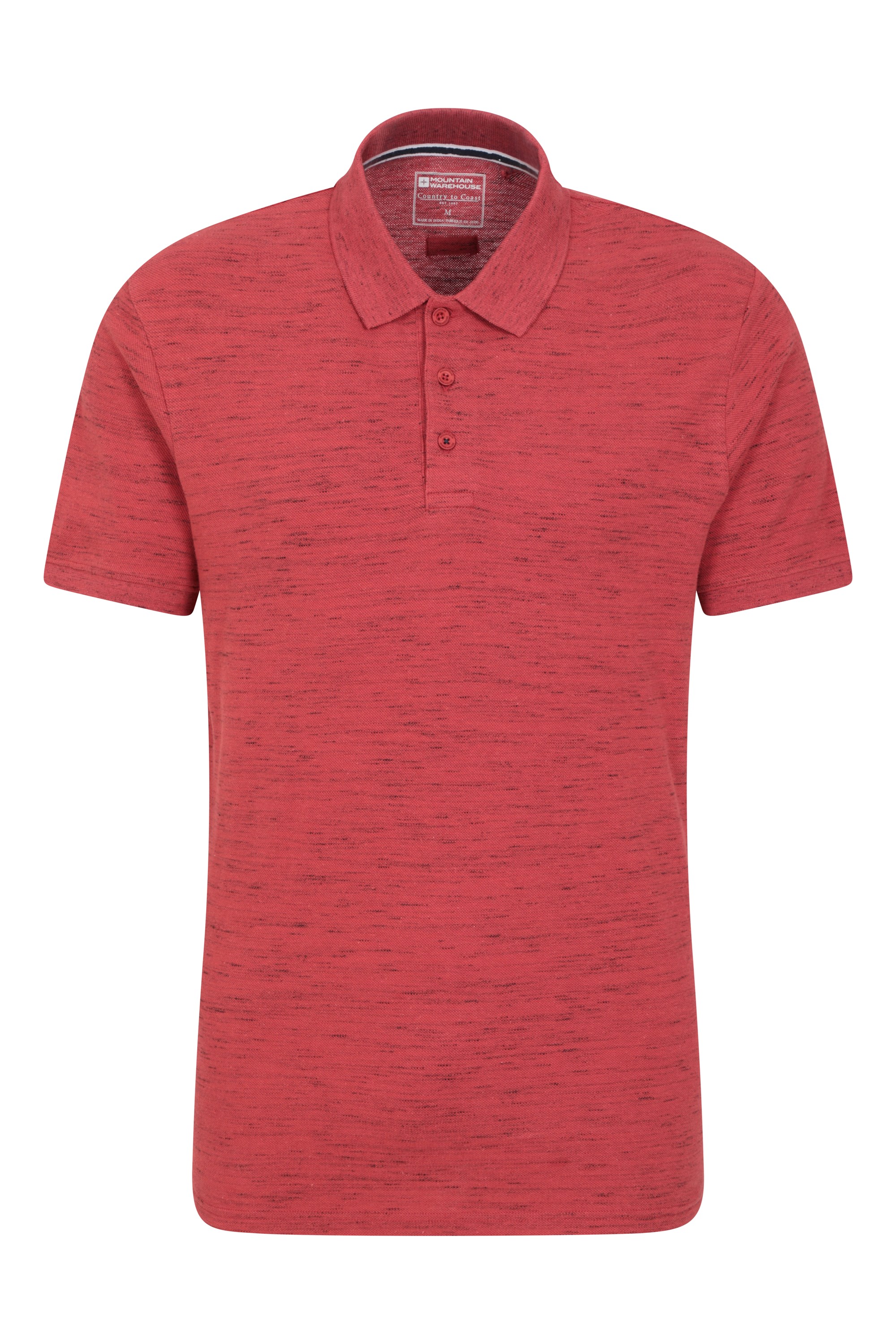 Dawnay Pique Slub Textured Mens Polo Shirt - Pink