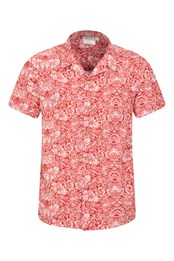 Chemise Manches Courtes Homme Beach Rouge