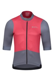 Strada Mens Cycling Full-Zip Jersey Red