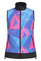 Chaser Printed Womens Padded Cycling Gilet Black