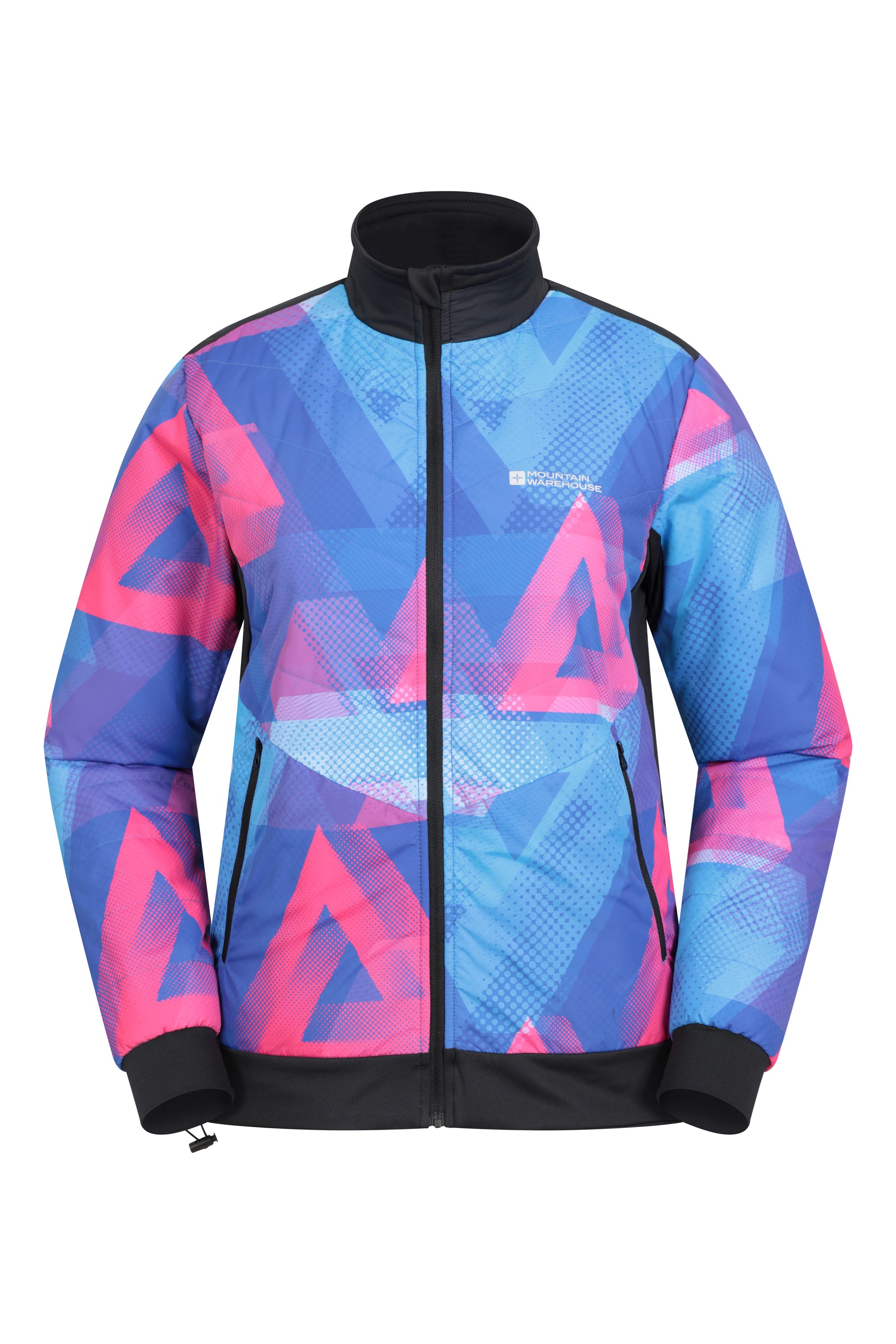 Chaser Printed Womens Padded Cycling Jacket - Pink