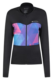 Chaser Printed Womens Full-Zip Cycling Jersey Black
