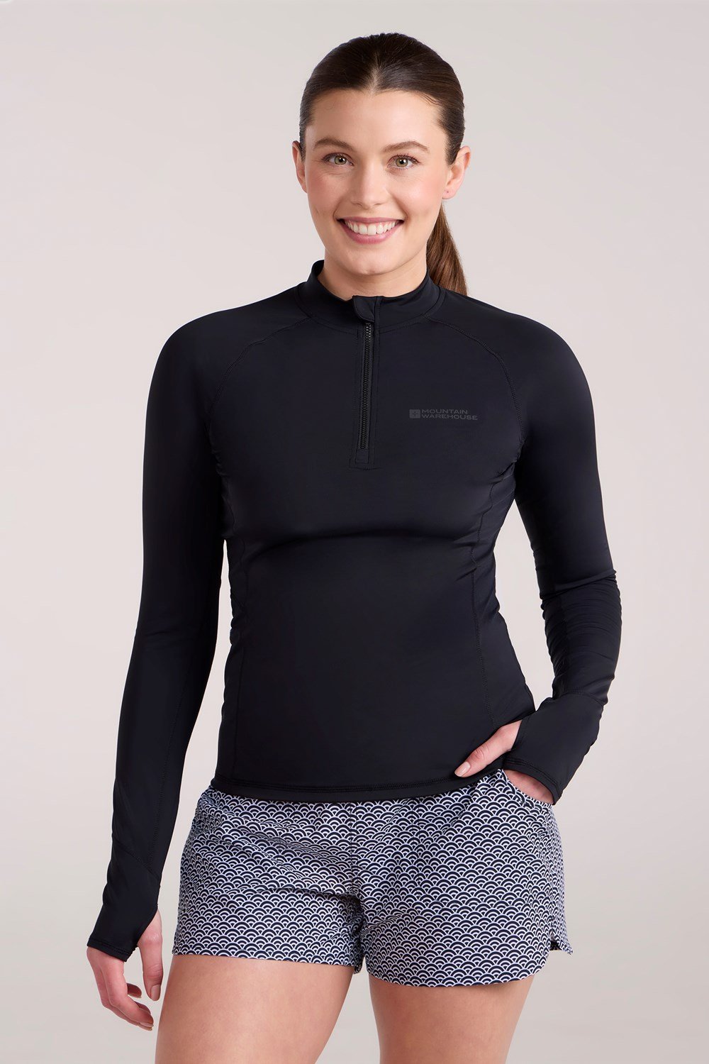 Mountain Warehouse Helston Women's Zip Rash Vest Long Sleeve Ladies Swim Top - Picture 12 of 31