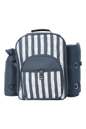 Backpack Cool Bag Picnic Set - Patterned Navy