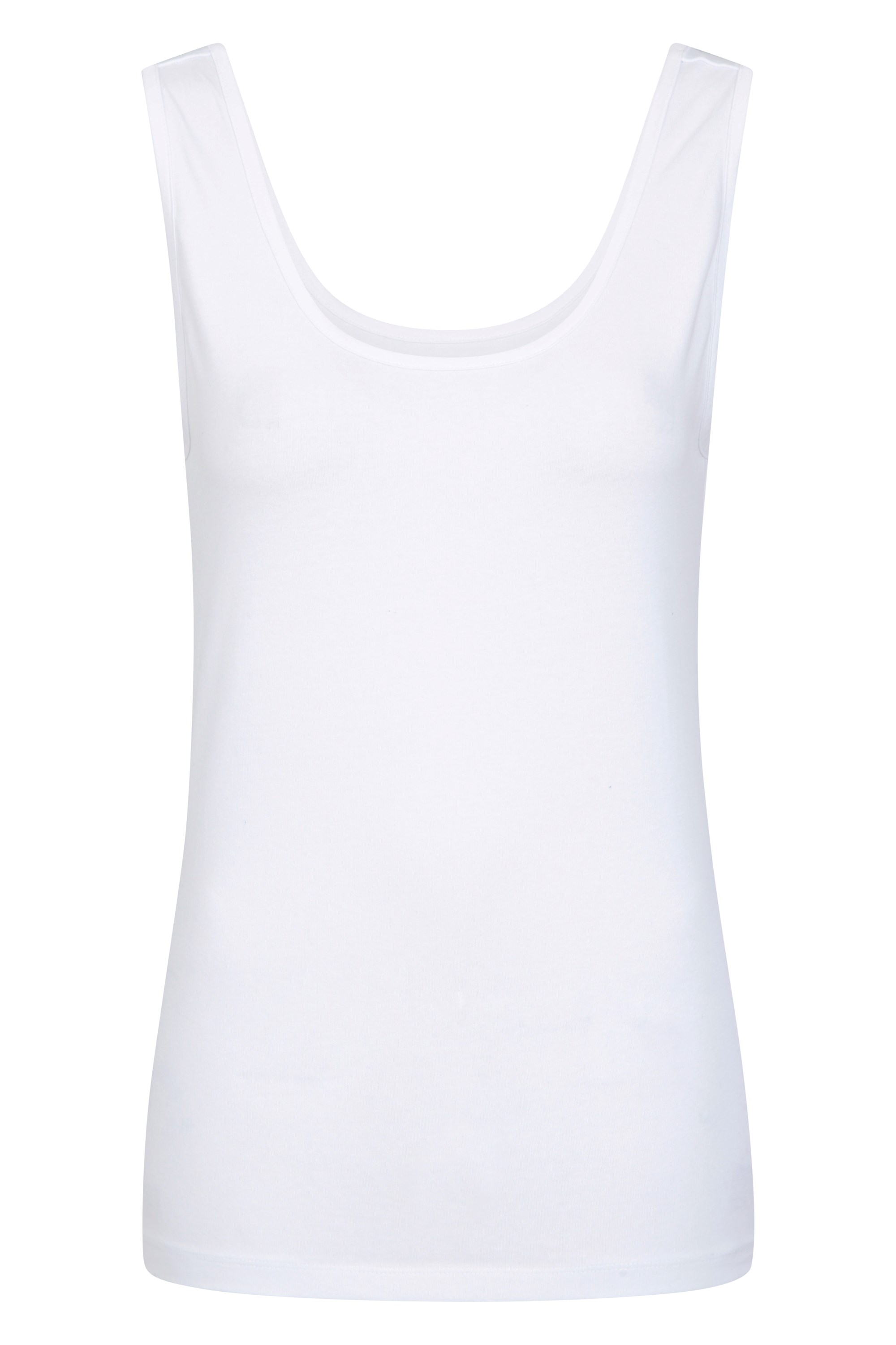 Womens Scoop Neck Organic Vest - White