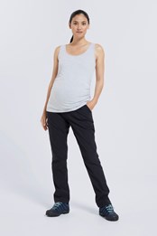 Maternity Hiker Stretch Womens Pants - Short Length Black