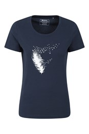 Feather t-shirt en coton biologique pour femme