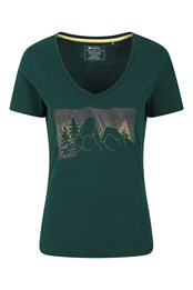 Ombre Mountains t-shirt en coton biologique pour femme