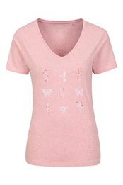 Butterfly Bio-T-Shirt für Damen Pink Rouge