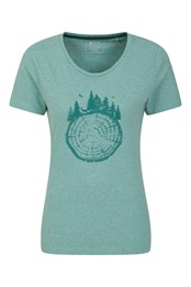 Tree Ring camiseta orgánica para mujer