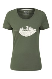 Leaf Silhouette camiseta orgánica para mujer