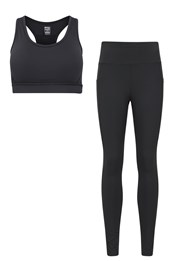 Soutien-gorge et Legging Activewear Femme Blackout Noir