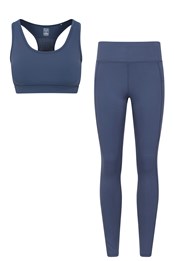 Soutien-gorge et Legging Activewear Femme Blackout Bleu Marine