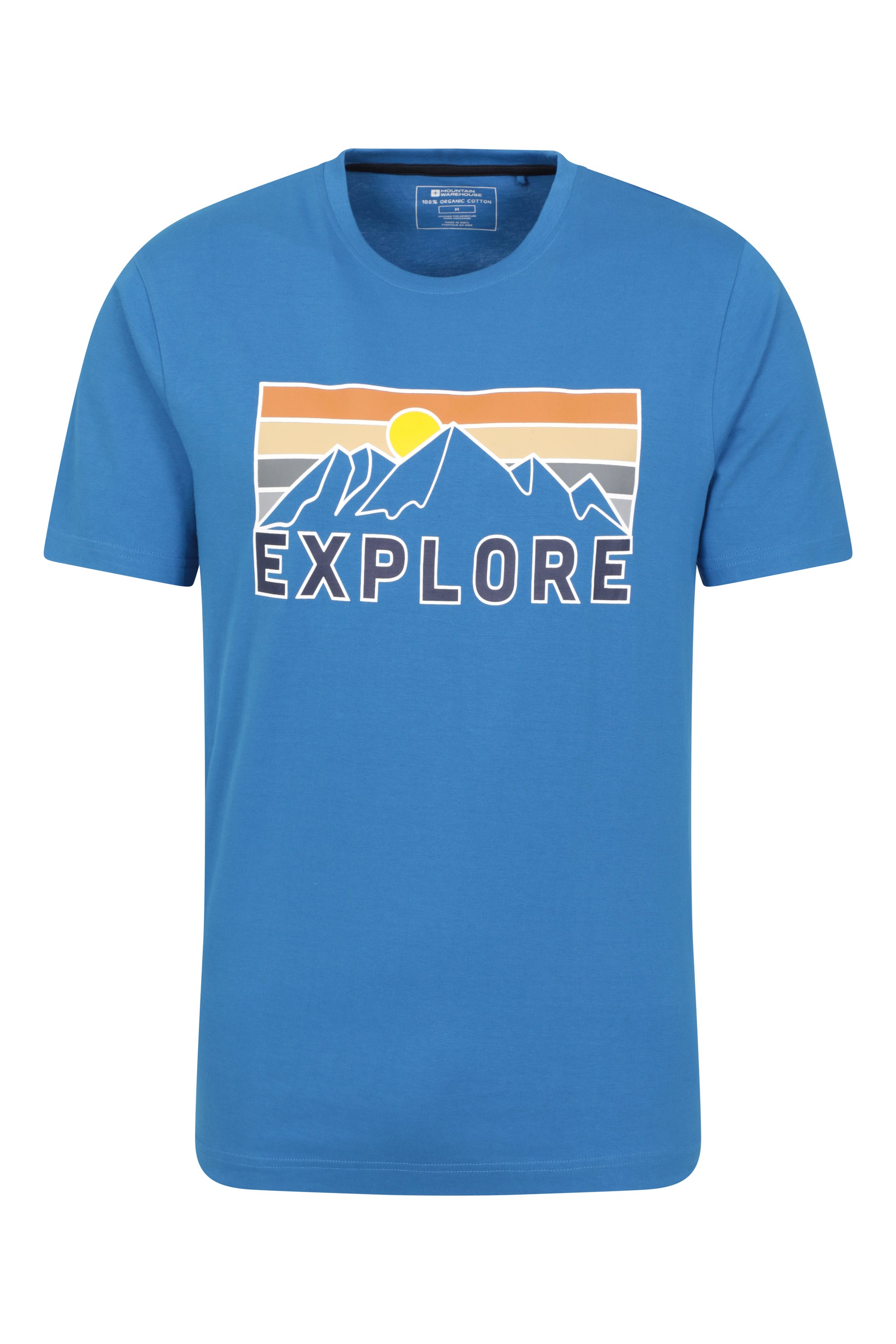 Explore męski T-shirt organiczny - Blue