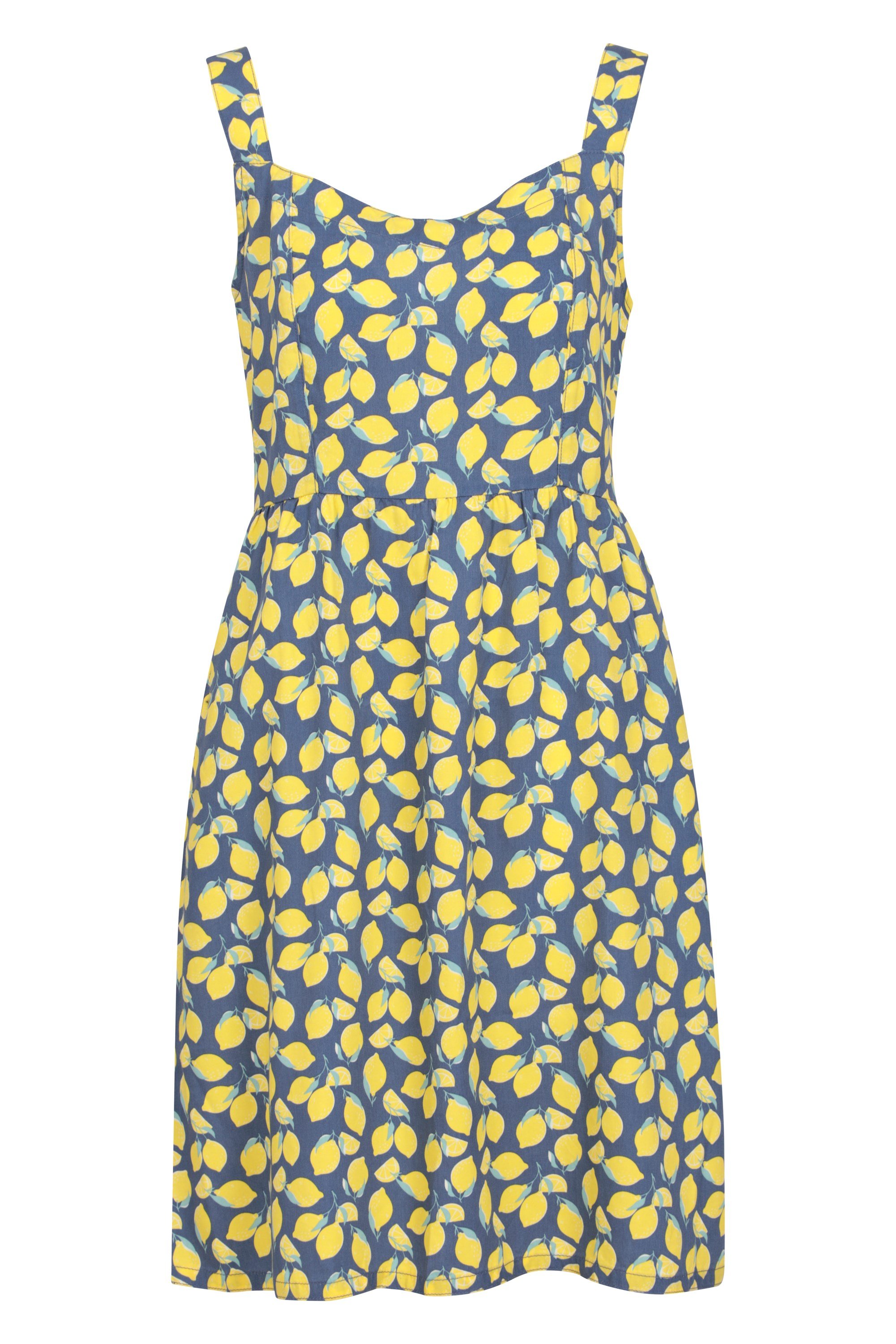 Summertime Printed Womens Dress - Yellow