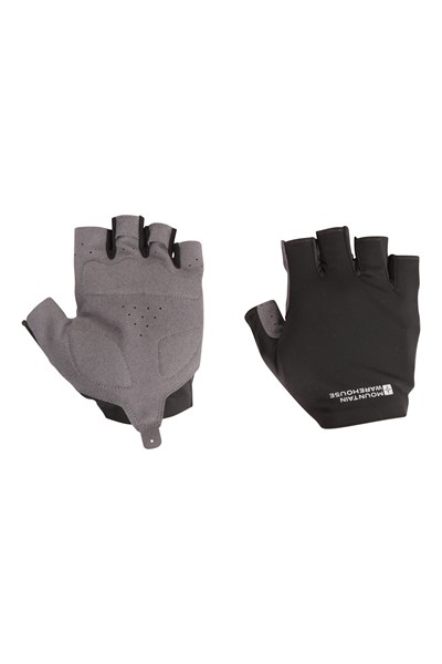 Aero Mens Fingerless Cycling Gloves - Black