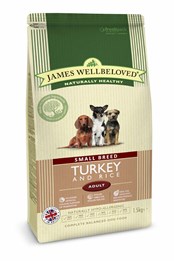 JWB Adult Dog Small Breed Turkey & Rice Kibble - 1.5kg