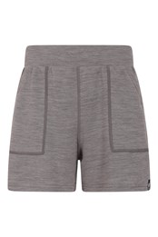 Merino Womens Sweat Shorts Grey