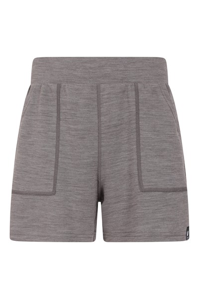 Merino Womens Sweat Shorts - Grey