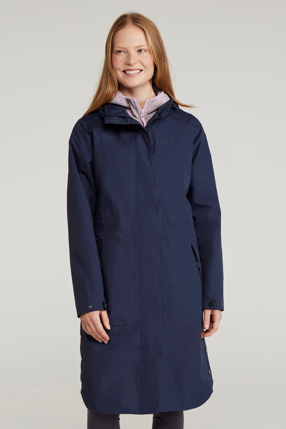 Mountain Warehouse Women's Hannah Waterproof Mac Jacket Ladies Long Hooded Coat