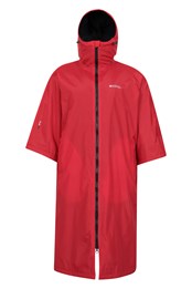 Wave Mens Waterproof Swim Changing Robe Red