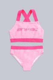Animal Ava Kids Recycled Bikini Pink