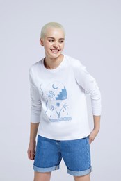 T-shirt Tissu Biologique Femme Holly Claw Blanc