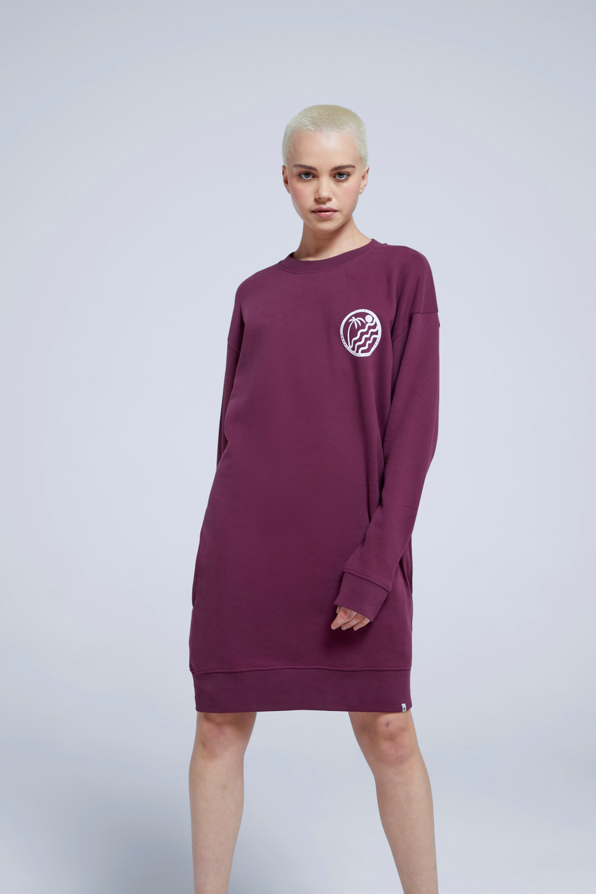 Animal Cia Damen Sweater-Kleid – Burgunderrot