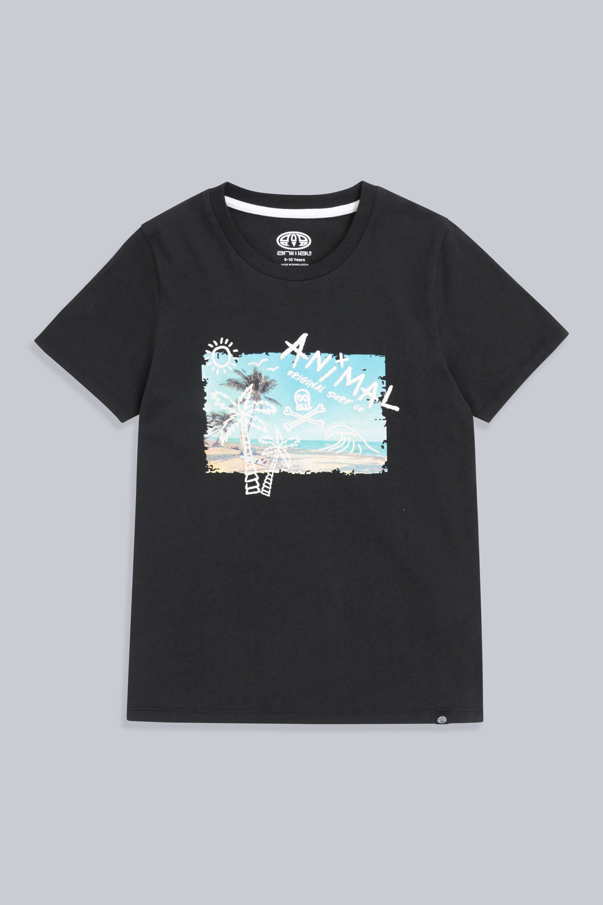 Animal Ashton Pirate Kinder T-Shirt - Schwarz