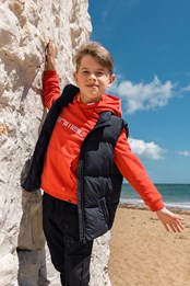 Bolt - pikowana kurtka dziecięca z materiałów z recyklingu Czarny