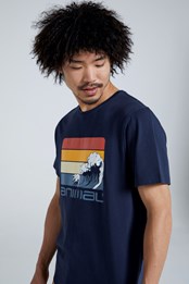Classico Wave Mens Organic T-Shirt Navy