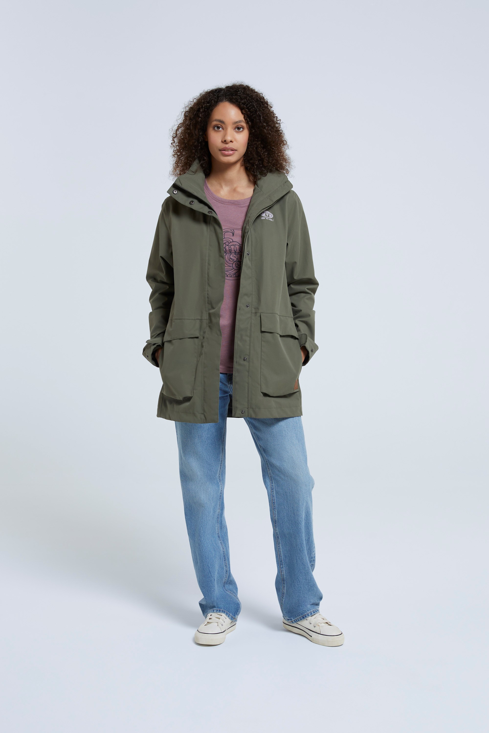 Khaki waterproof jacket hot sale womens