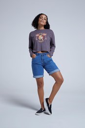 Animal Aimee Womens Organic Shorts Blue