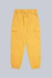 Emmet Kids Organic Cargo Trousers Mustard