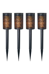 Patterned Solar Path Lights 4-Pack